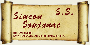 Simeon Sopjanac vizit kartica